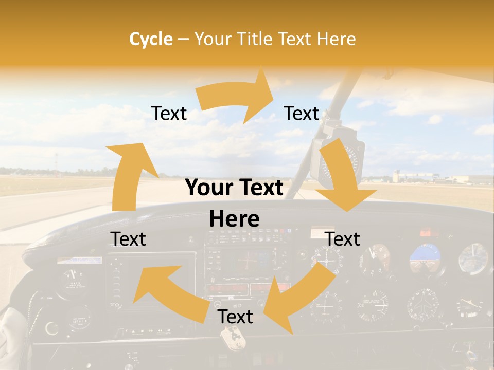 Plane Takeoff Altimeter PowerPoint Template