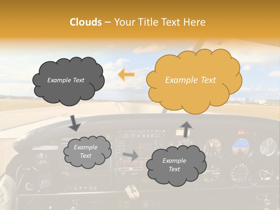 Plane Takeoff Altimeter PowerPoint Template