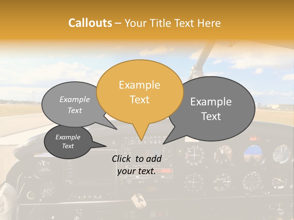 Plane Takeoff Altimeter PowerPoint Template