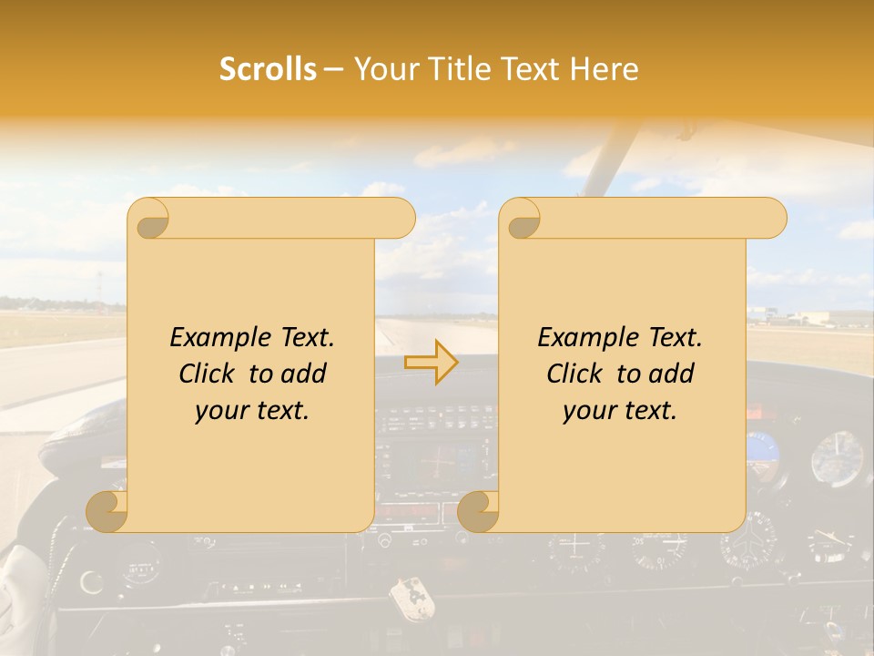 Plane Takeoff Altimeter PowerPoint Template