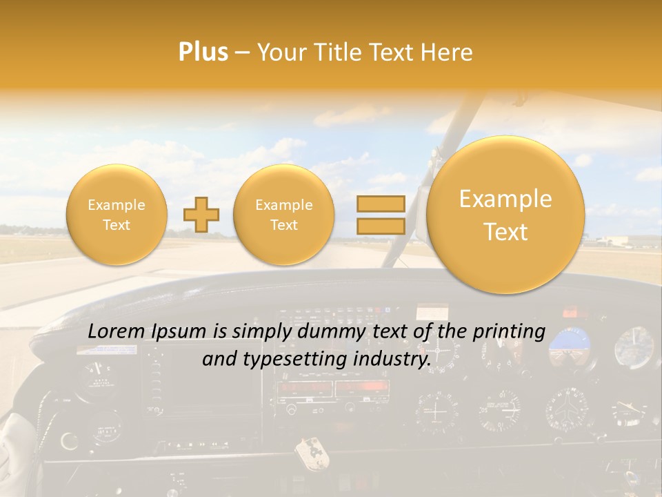 Plane Takeoff Altimeter PowerPoint Template