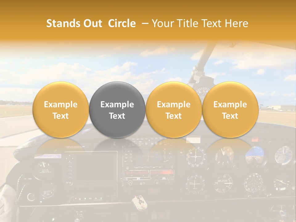 Plane Takeoff Altimeter PowerPoint Template
