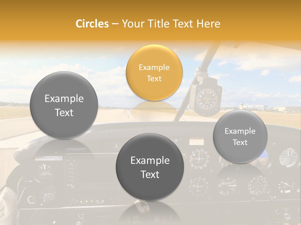Plane Takeoff Altimeter PowerPoint Template