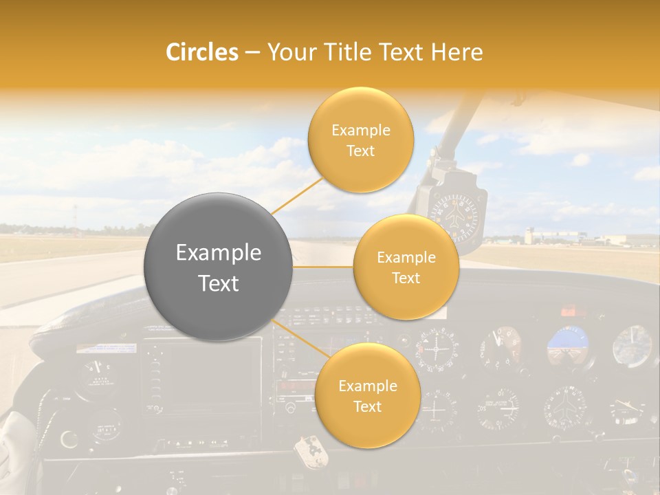 Plane Takeoff Altimeter PowerPoint Template