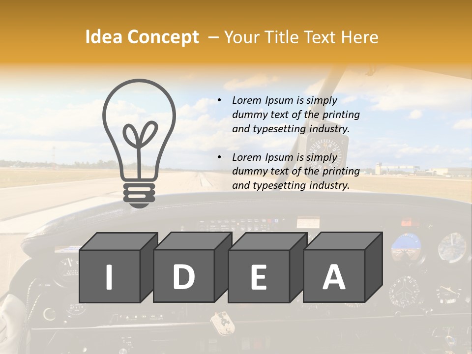 Plane Takeoff Altimeter PowerPoint Template