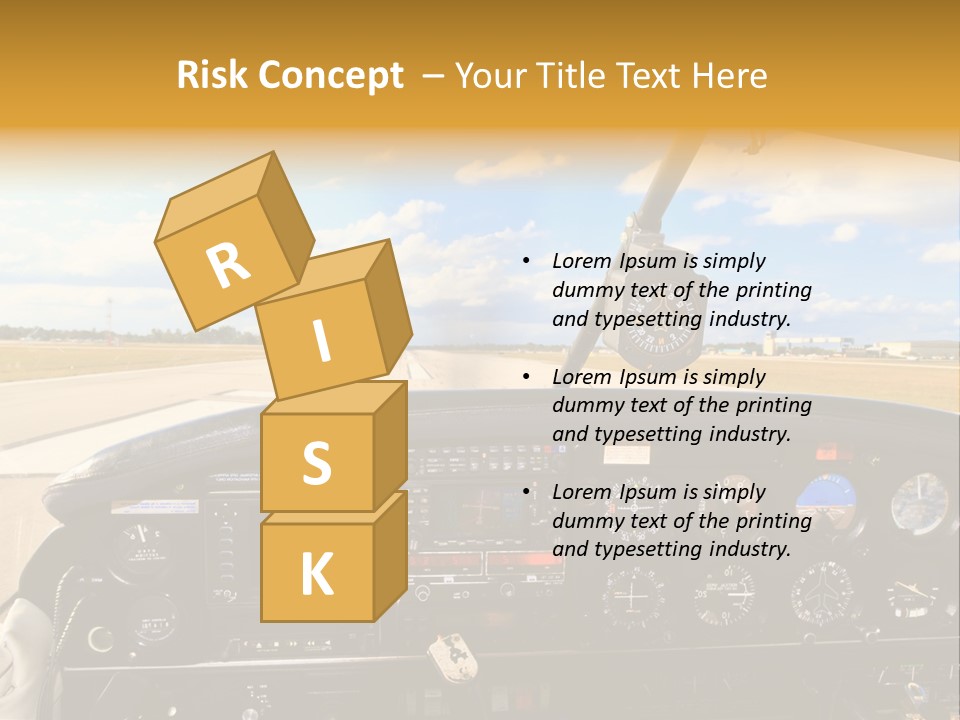 Plane Takeoff Altimeter PowerPoint Template