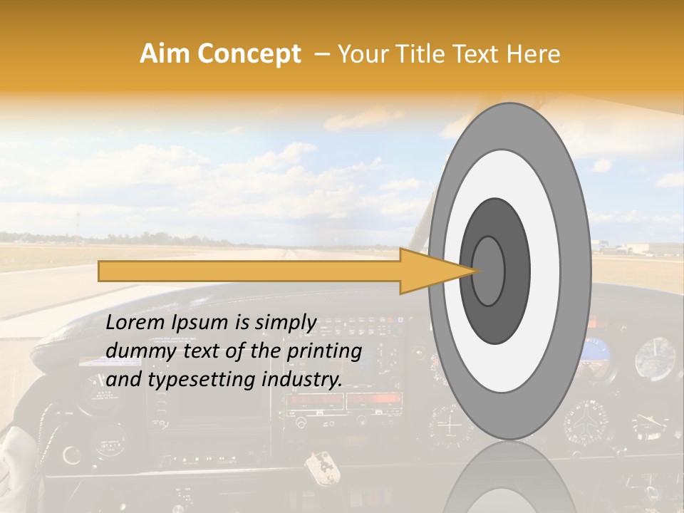 Plane Takeoff Altimeter PowerPoint Template