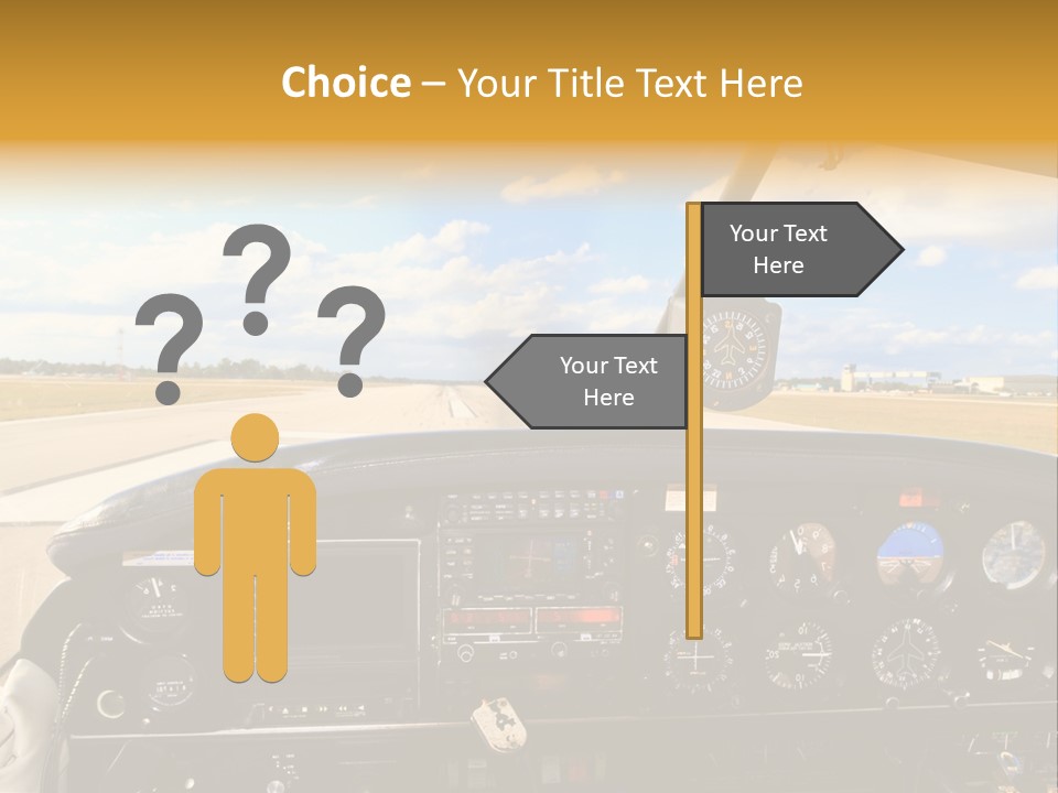 Plane Takeoff Altimeter PowerPoint Template