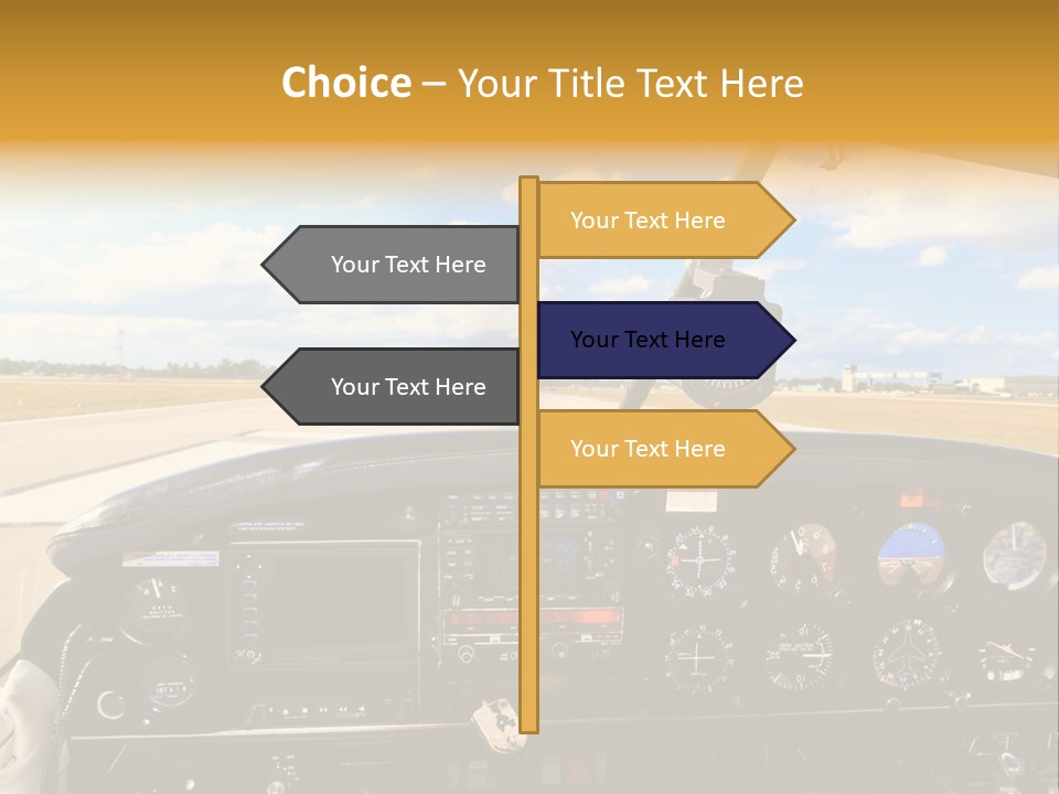 Plane Takeoff Altimeter PowerPoint Template