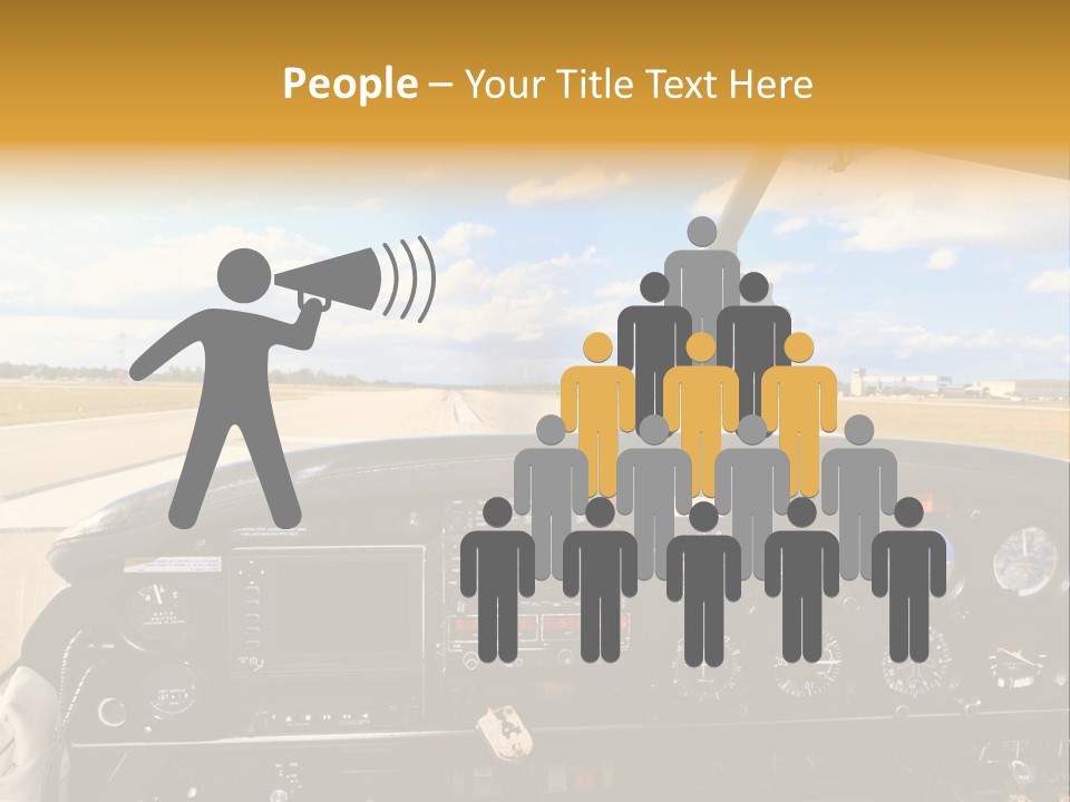 Plane Takeoff Altimeter PowerPoint Template