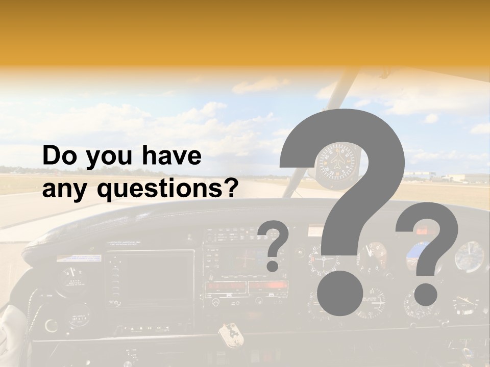 Plane Takeoff Altimeter PowerPoint Template