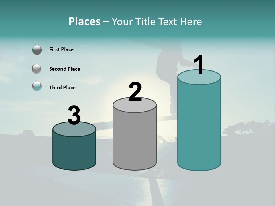 Skateboard Young Boy PowerPoint Template