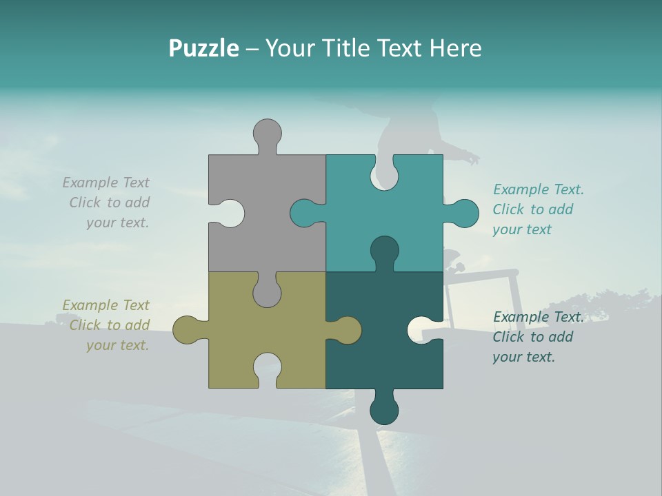 Skateboard Young Boy PowerPoint Template