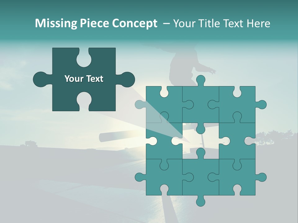 Skateboard Young Boy PowerPoint Template