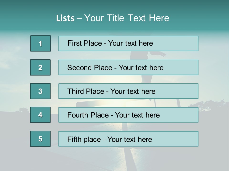 Skateboard Young Boy PowerPoint Template