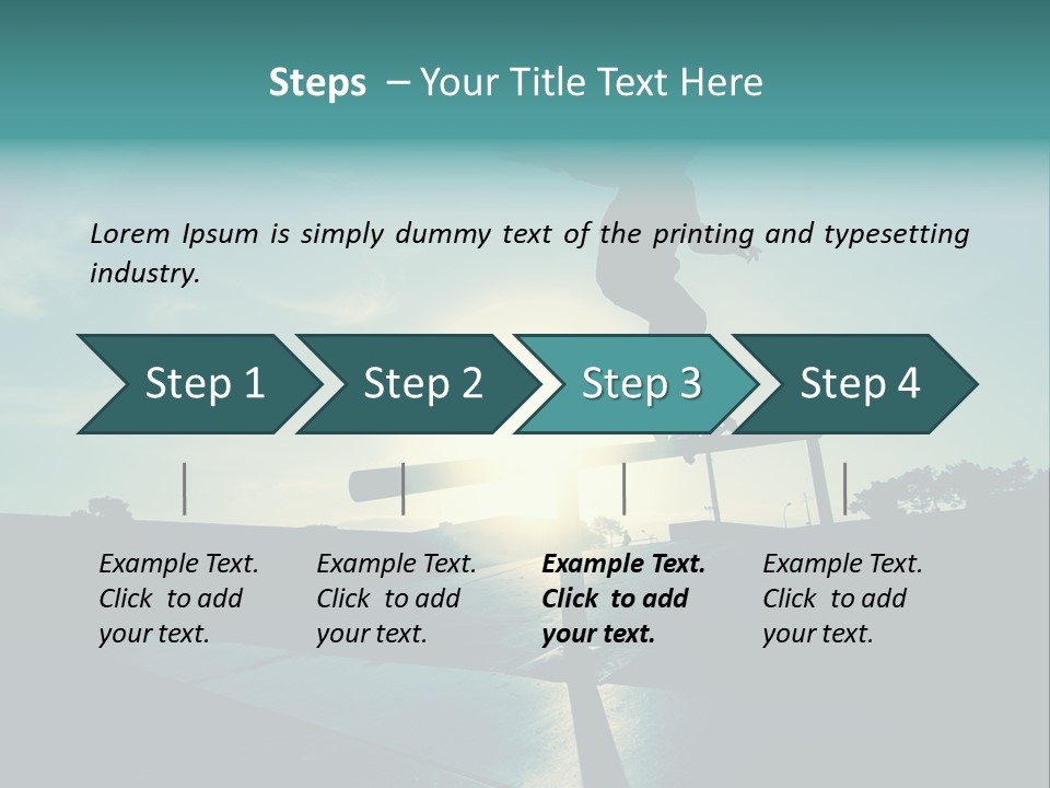 Skateboard Young Boy PowerPoint Template