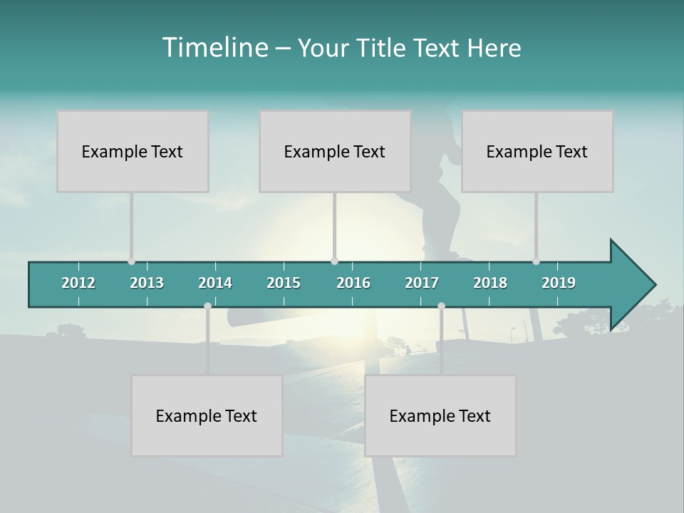 Skateboard Young Boy PowerPoint Template