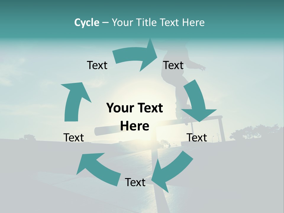 Skateboard Young Boy PowerPoint Template