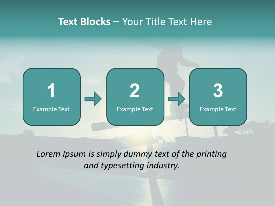 Skateboard Young Boy PowerPoint Template