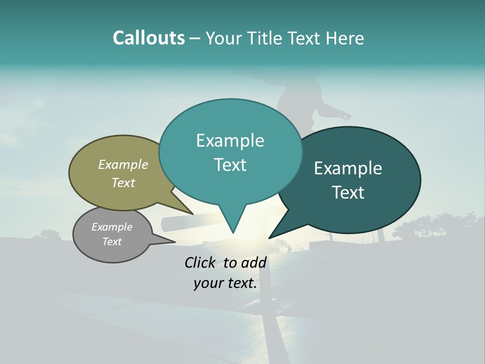 Skateboard Young Boy PowerPoint Template