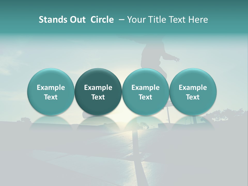 Skateboard Young Boy PowerPoint Template