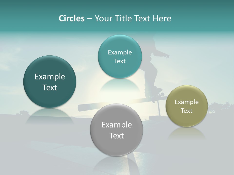 Skateboard Young Boy PowerPoint Template