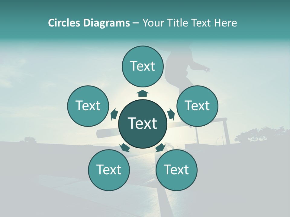 Skateboard Young Boy PowerPoint Template