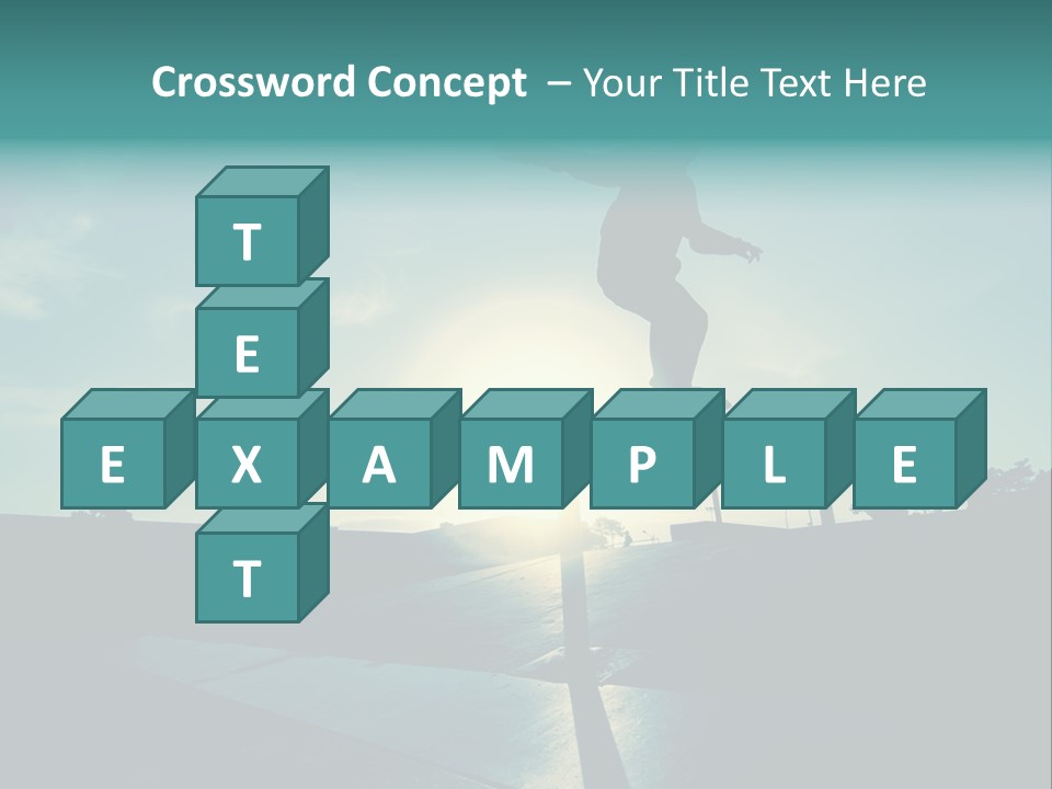 Skateboard Young Boy PowerPoint Template