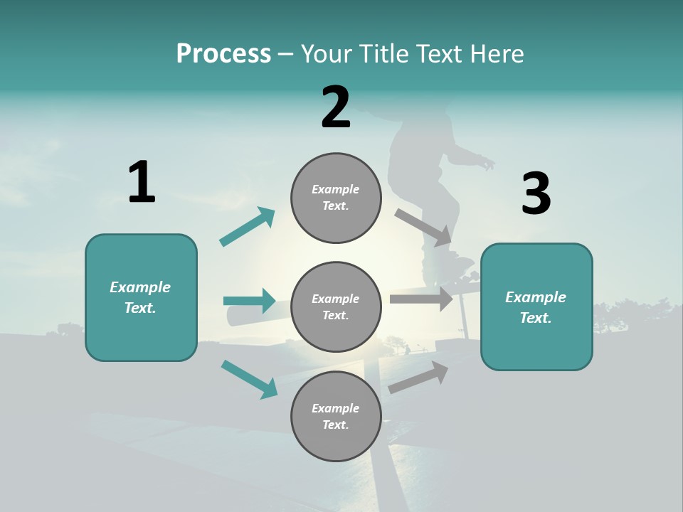 Skateboard Young Boy PowerPoint Template