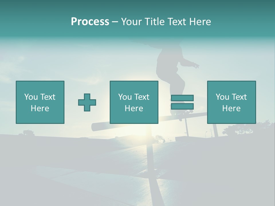 Skateboard Young Boy PowerPoint Template