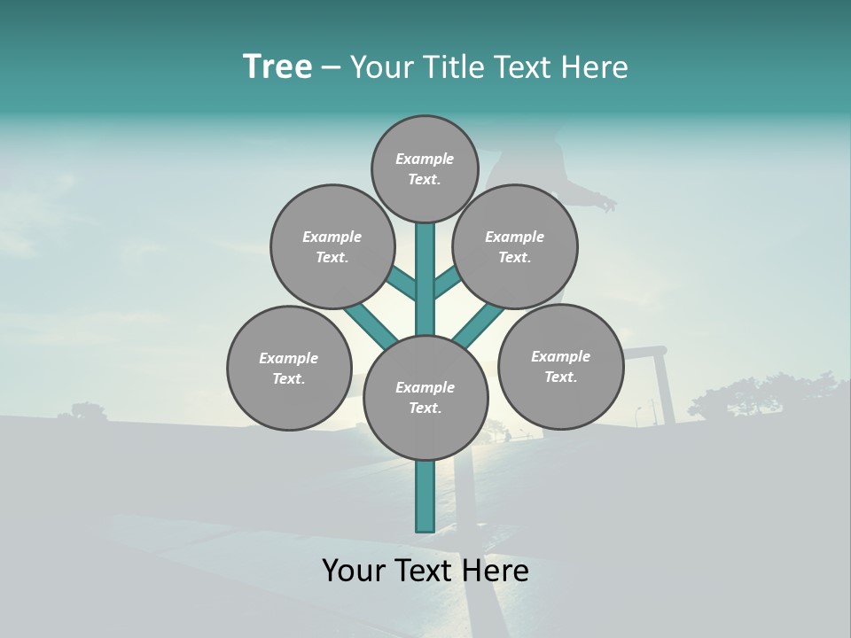 Skateboard Young Boy PowerPoint Template