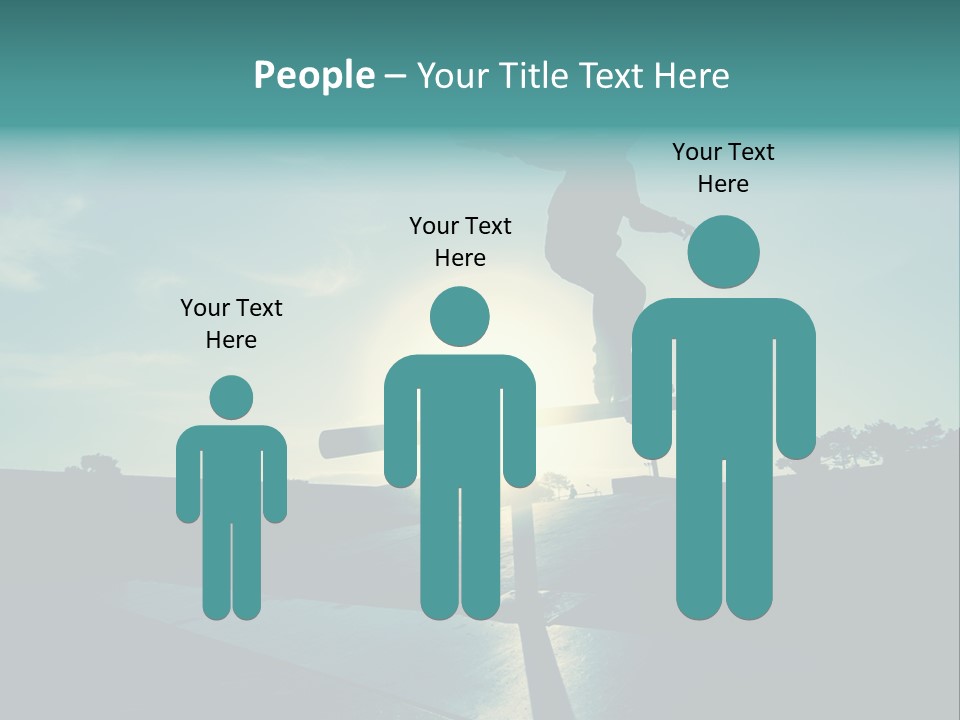 Skateboard Young Boy PowerPoint Template