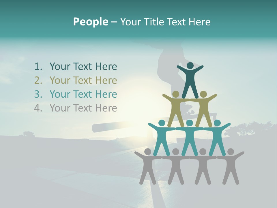 Skateboard Young Boy PowerPoint Template