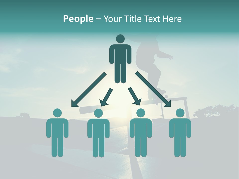 Skateboard Young Boy PowerPoint Template