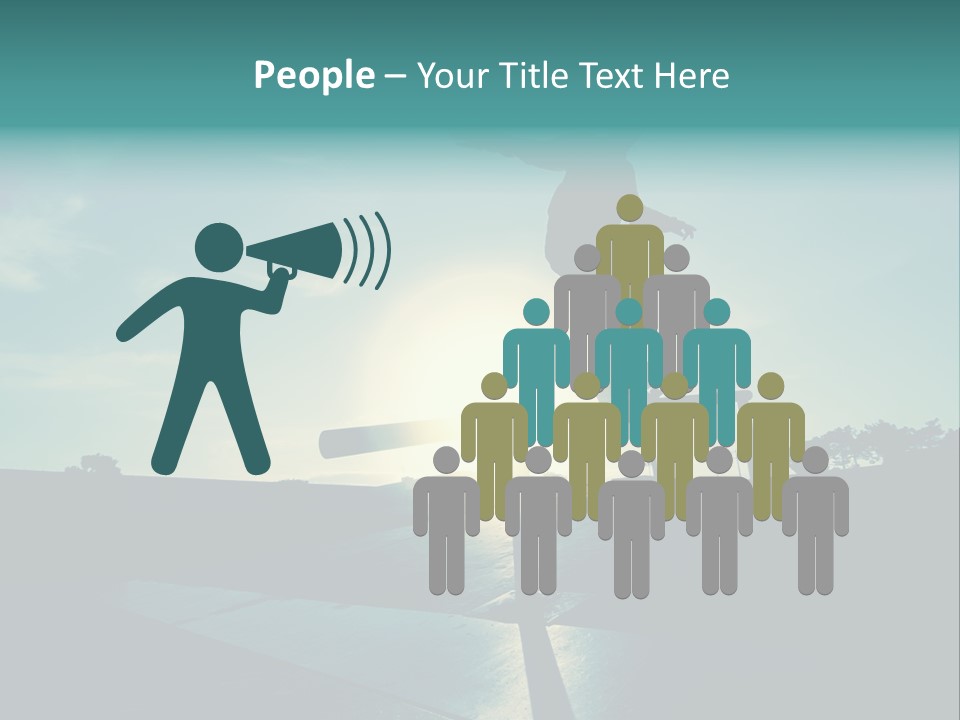 Skateboard Young Boy PowerPoint Template