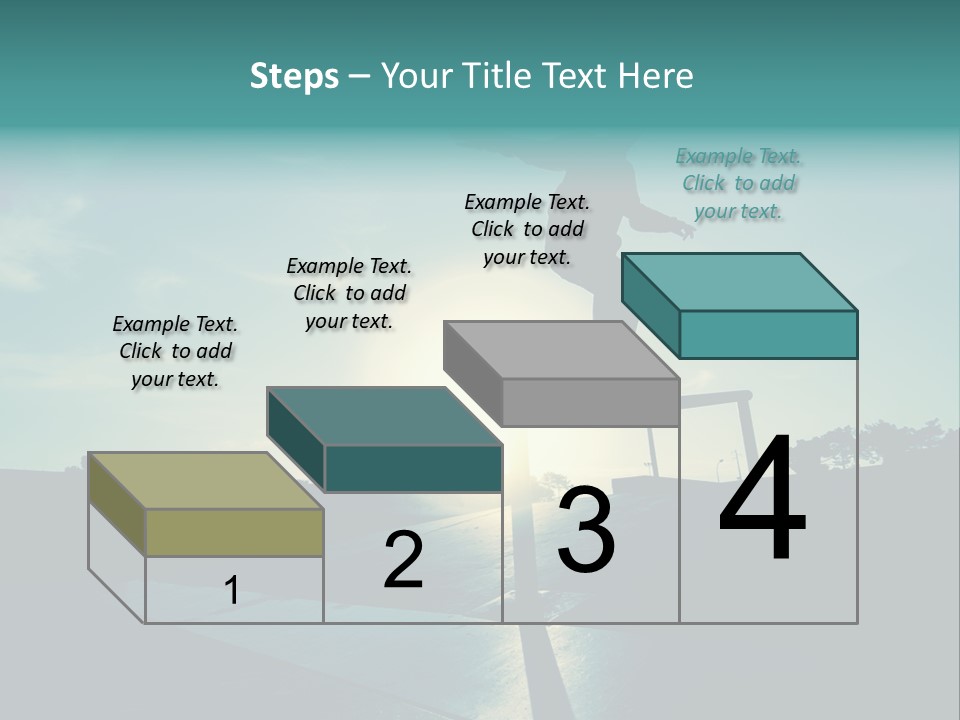 Skateboard Young Boy PowerPoint Template