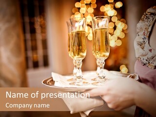 Plenty Restaurant Bottle PowerPoint Template