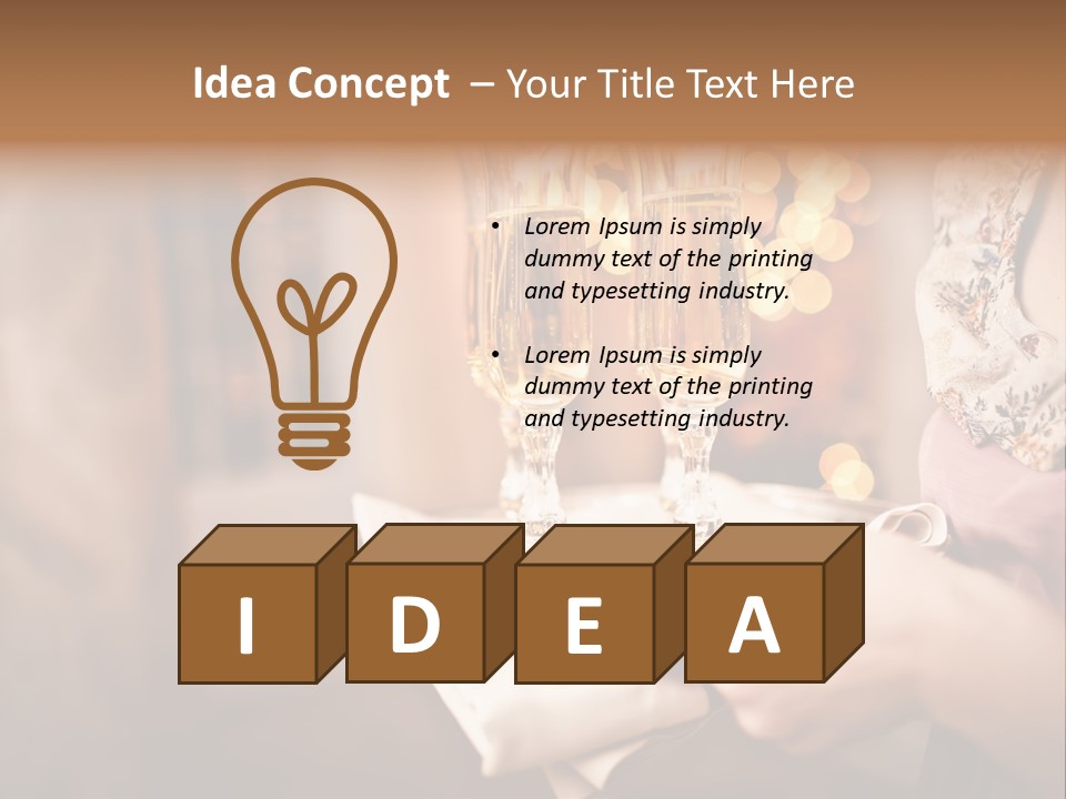 Plenty Restaurant Bottle PowerPoint Template