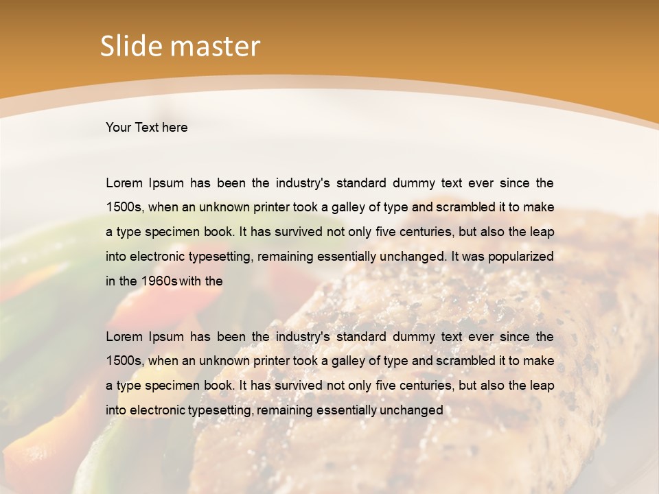 Colour Plate Salmon PowerPoint Template