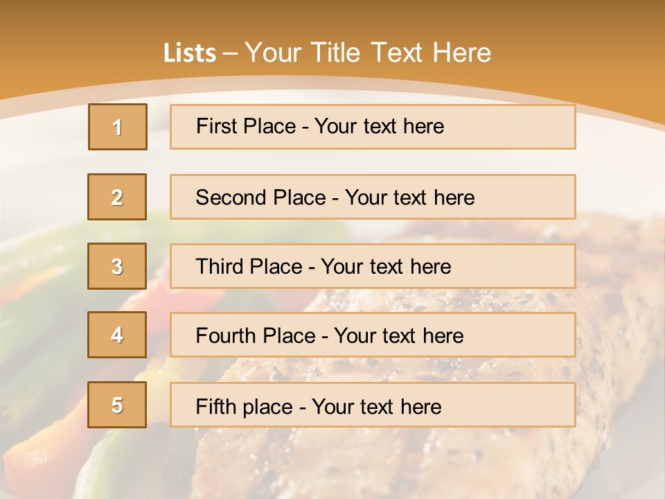 Colour Plate Salmon PowerPoint Template
