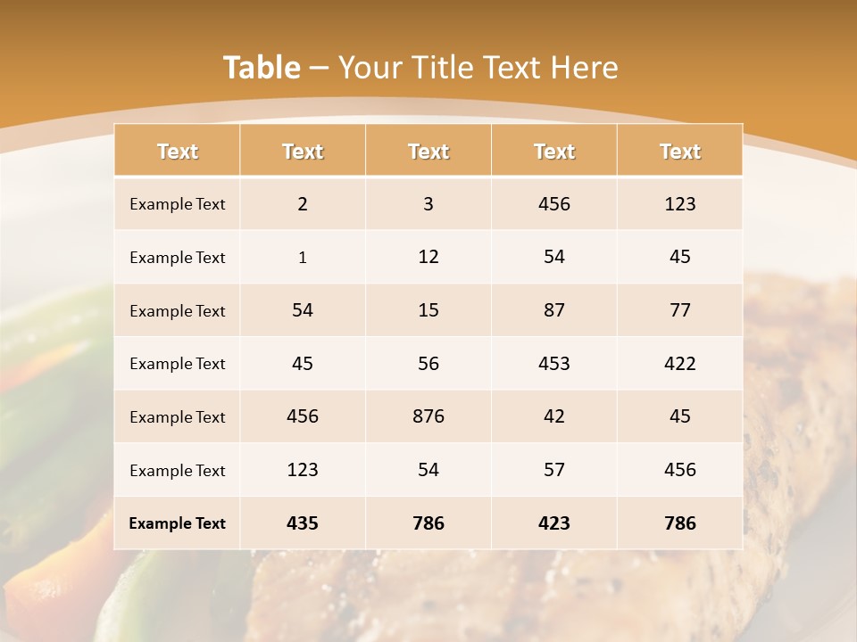 Colour Plate Salmon PowerPoint Template