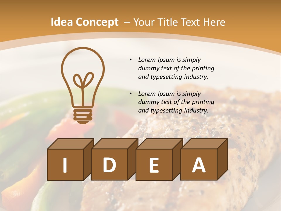 Colour Plate Salmon PowerPoint Template