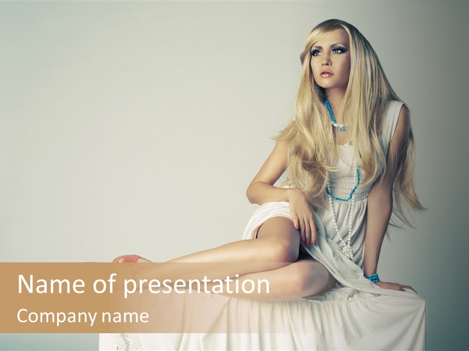 Young Portrait Glamour PowerPoint Template