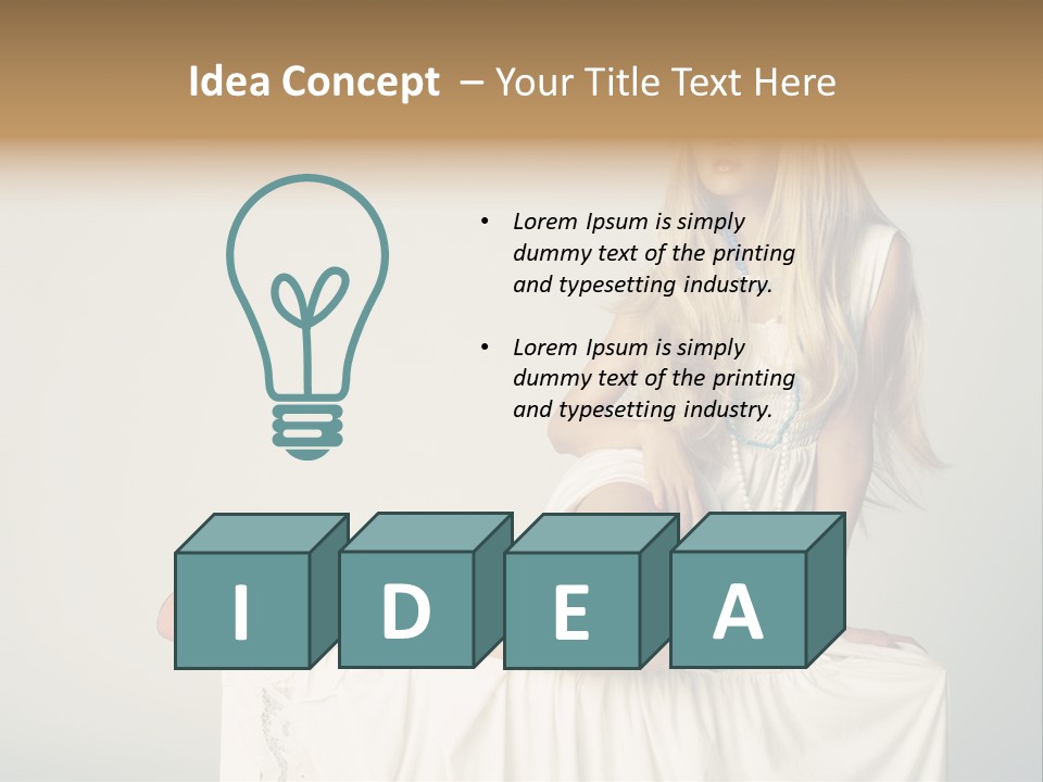 Young Portrait Glamour PowerPoint Template