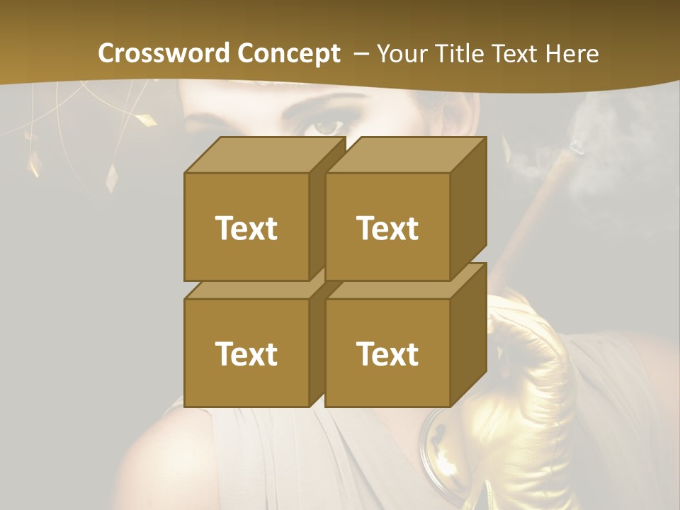 Vintage Trendy Yellow PowerPoint Template