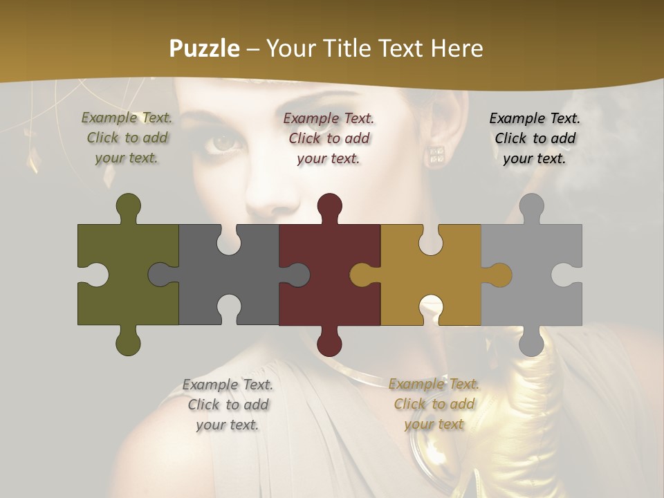 Vintage Trendy Yellow PowerPoint Template