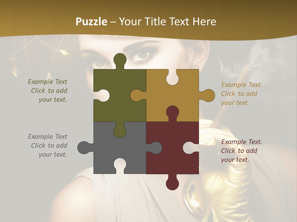 Vintage Trendy Yellow PowerPoint Template