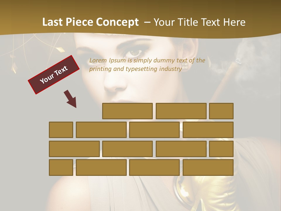 Vintage Trendy Yellow PowerPoint Template