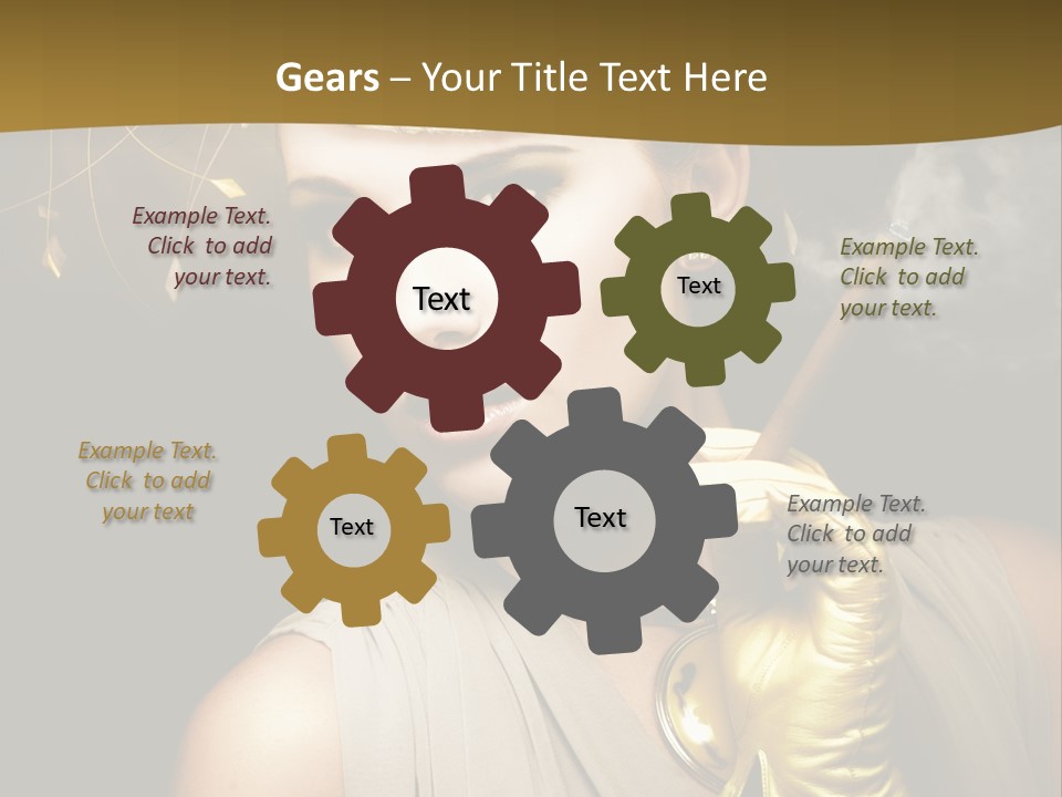 Vintage Trendy Yellow PowerPoint Template