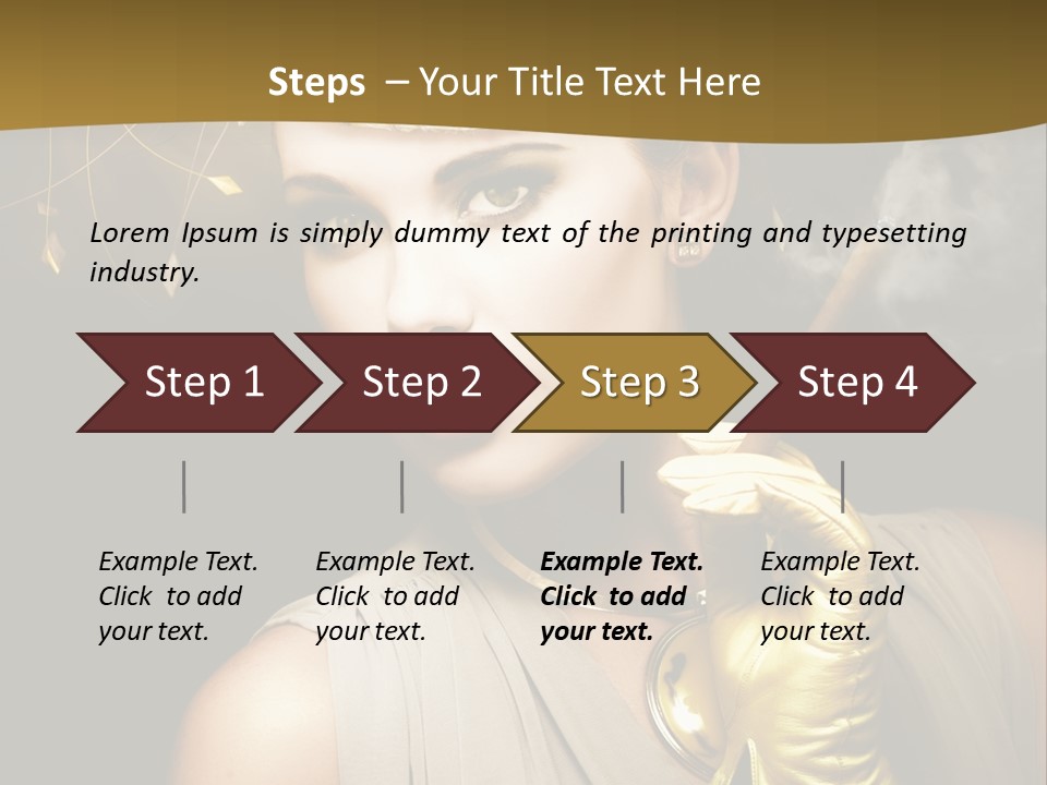 Vintage Trendy Yellow PowerPoint Template